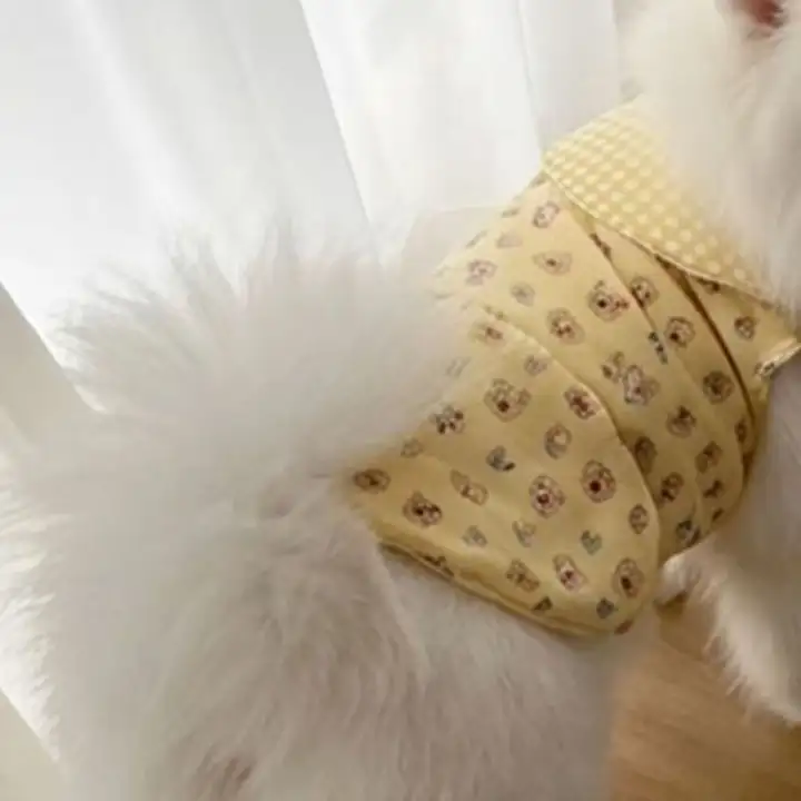 可愛いデザインの犬用ドレス【サモエド・ラブラドール対応・フリル付き】