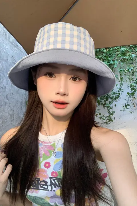 リバーシブル日除けフィッシャーハット【大きなつば・夏用・男女兼用】