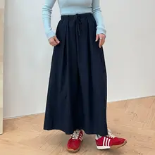 秋冬用 ハイウエストゴム半身スカート【Aライン・カジュアル・通勤対応】
