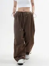 ユニセックス薄手工事用パンツ【高腰・ワイドレッグ・ドローストリング・夏用】