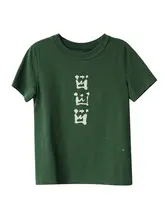 快適で通気性のある竹節綿プリントTシャツ【文芸スタイル・夏用・半袖】