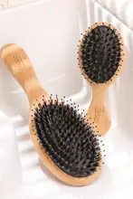 ヘアブラシ レディース 猪毛 エアクッションブラシ 静電気防止 絡まり防止 なめらか 携帯用 コンパクト ミニブラシ
