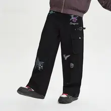 ユニークなグラフィックデザインのリラクシングカーゴパンツ【夏用・ストリートスタイル・ルーズフィット】（セットアップ対応）