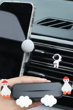 かわいいカーエアコン用スマホホルダー【吸盤式・ナビ対応】