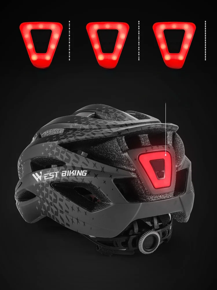 西骑者自転車用一体成型ヘルメット：LEDライト付きでマウンテンバイク・ロードバイクに最適な安全性と実用性