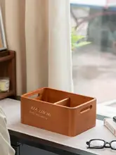 リモコンも収納できる高美観の分格収納ボックス【無蓋・無垢材・茶器用】