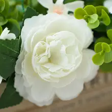 バルコニーやリビングに最適！フェイクフラワーインテリア装飾【緑の植物・ブーケ・ドライフラワー】
