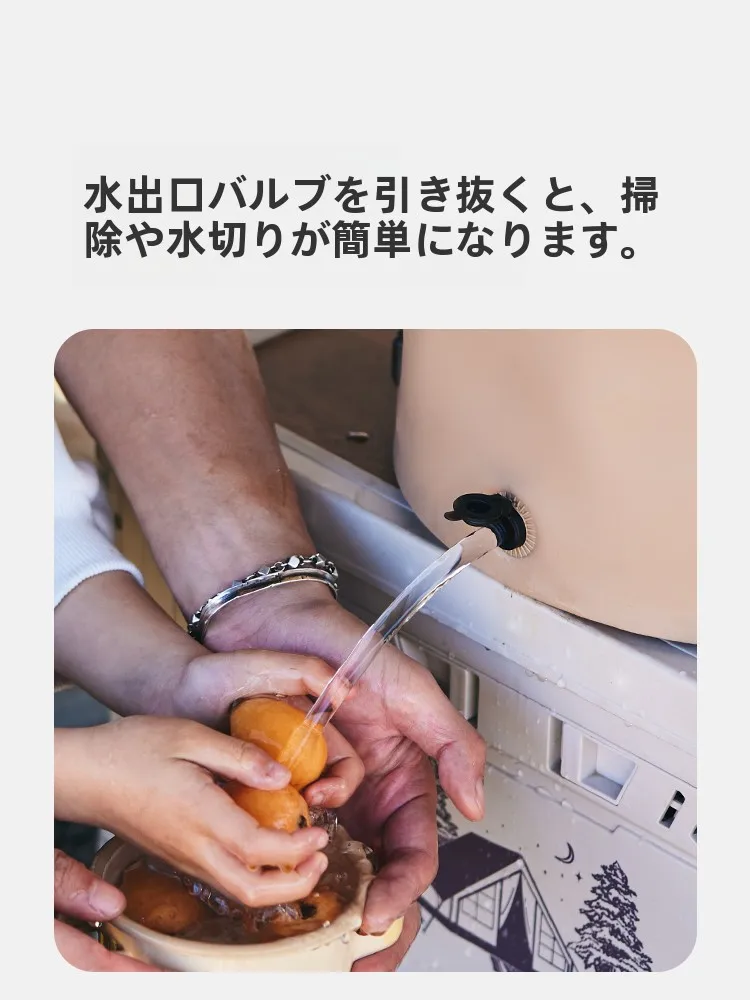 折りたたみ式ポータブル飲料水バケツ：キャンプや車載での大容量給水に最適な選択