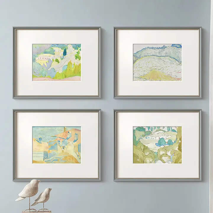 シンプルで上品なフランス風アートリビングルーム装飾画【北欧スタイル・風景画】