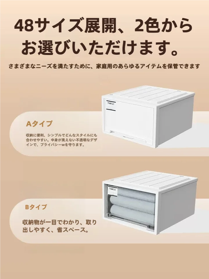 収納ボックス 引き出し型 ストレージキャビネット プラスチック 透明 家庭用 整理