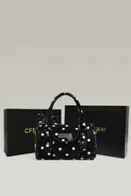 ボストンバッグ レディース 水玉 斜め掛け ショルダー 手提げ 上品 「CFEIKSHI」