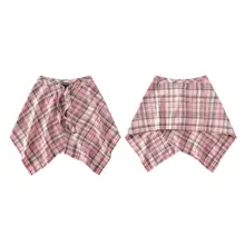 可愛いピンクチェックショートパンツ【一体型・リボン付き・ストリートダンス用】（セットアップ対応）