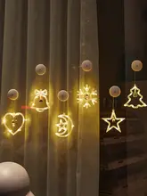 クリスマス装飾用 吸盤付きライト【ドア飾り・クリスマスツリー用・雰囲気を演出】