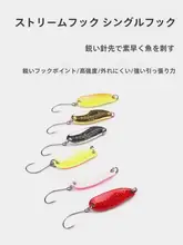 昆虫風ルアー【鮮やかなスプーンタイプ・単フック・多用途】