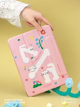 iPadケース iPad Air Pro mini 対応 マグネット式 ピンク 猫柄 春 「Ufology」