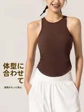 高弾力スポーツタンクトップ【夏用・速乾・通気性・防震・ヨガ対応】
