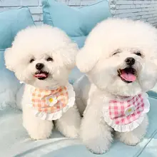 犬用エプロン【可愛いレース縁・大きいサイズ・シンプルデザイン】