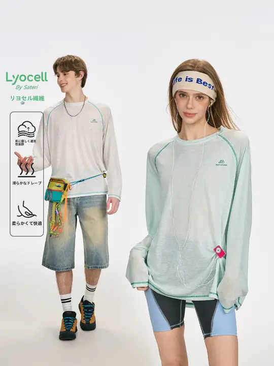 夏用 薄手長袖Tシャツ【通気性・UVカット・カップル用・女性向け】