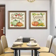 アメリカンスタイルのキッチンウォールアート【フルーツ＆野菜・田園風・リビング用】