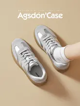 白スニーカー レディース 厚底 ドイツントレーナー ヴィンテージ 定番 カジュアル スポーツ 秋物