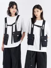 オリジナルデザインの工業用ベスト【ユニセックス・反射ストライプ・ノースリーブ・夏用】