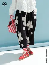 秋冬用 ベロアフラワードット柄ワイドパンツ【フィット・女性用】