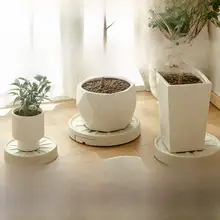 厚手プラスチック製花鉢トレー【キャスター付き・水受けトレー・移動便利】