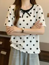 大人かわいいデザインの丸首半袖Tシャツ【夏用・大きいサイズ・フィット・カジュアル】
