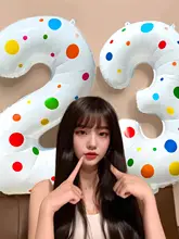 数字風船誕生日飾り【子供向け・フォトプロップス・バースデーパーティー用】（セットアップ対応）
