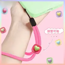 調節可能なショートストラップ 携帯ケース リストバンド