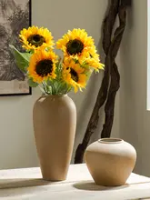 景徳鎮製 陶器の水栽培花瓶【レトロデザイン・インテリア装飾用・テーブル向け】