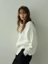 秋季おしゃれなオフショルダー長袖パーカー【フィット・カジュアル】（セットアップ対応）