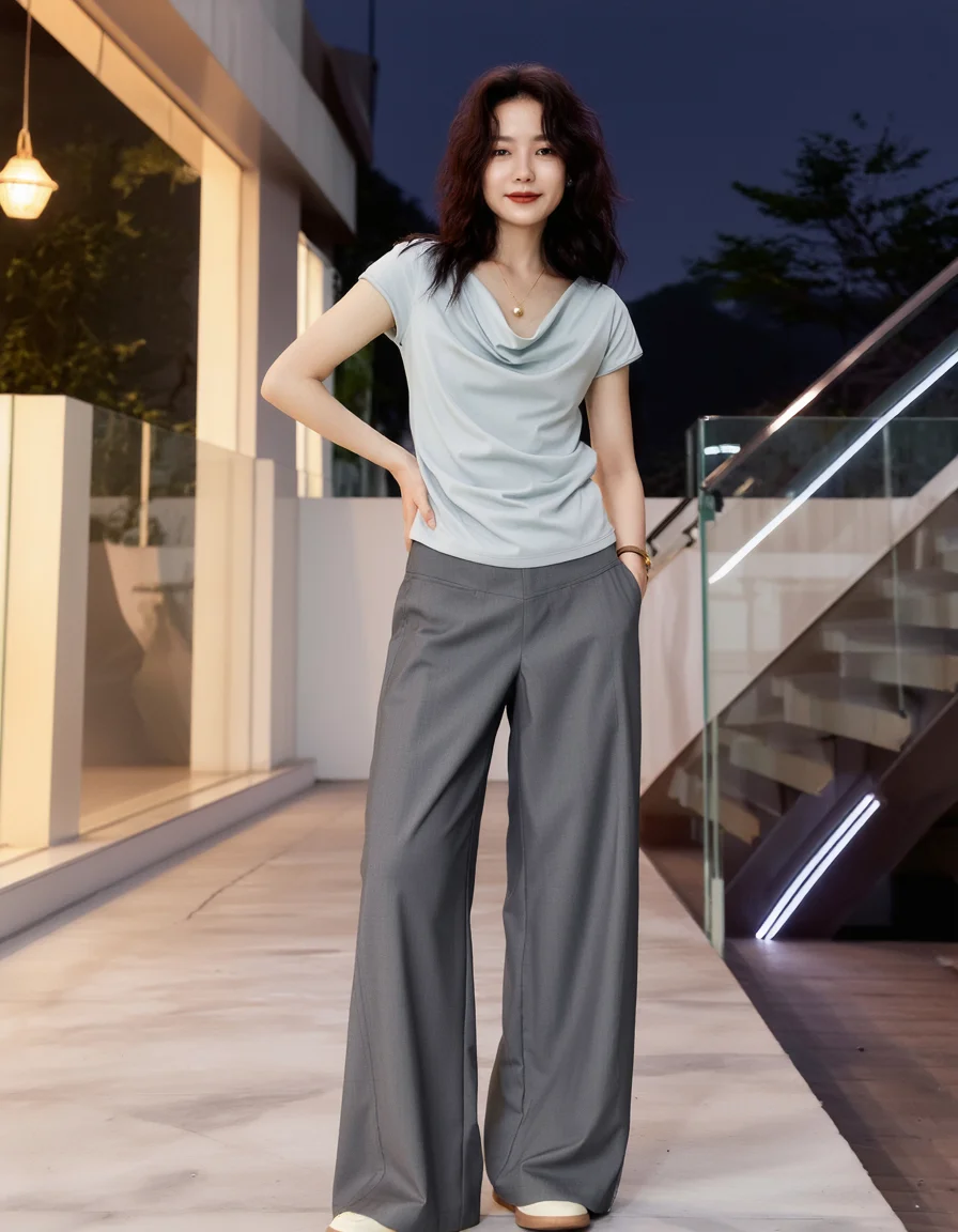 大人可愛い服 50代コーデ | Vネックニットの選び方と色・生地の秘密