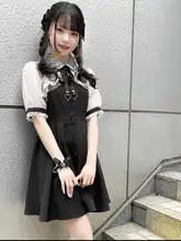 ロリータスタイルの心型ペンダント付き大きいサイズワンピース