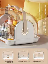 赤ちゃん用ボトル収納ラック【防塵・水切り機能付き・食器収納用】