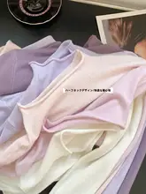 シンプルなニットインナー【ホワイト・ベージュ・ピンク・パープル・ハイネック】