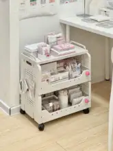 デスク下収納ラック【移動可能・重ねて使用可・文房具や本の整理に最適】