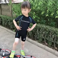 LUULEE 子供用サイクリングウェア 夏用 短パン・半袖セット【気動性・競技用】
