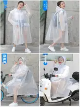 透明ロングバイクレインコート【男女兼用・学生向け・自転車・電動バイク対応】