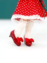 日常用デザインの高ヒールシューズ【リボン付き・バレリーナスタイル】