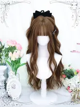 自然な水波ウェーブのロリータ風ウィッグ【女性用・コスプレ・長髪】