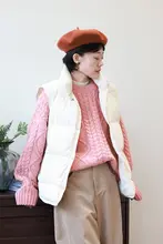 極上の柔らかさなピンク色の全羊毛フィア島風ニットセーター【厚手・フィット】