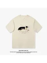 可愛いデザインの犬飼い用Tシャツ【コットン100%・短袖・ フィット】