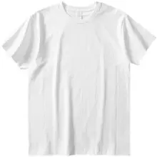 極上の柔らかさの白いコットン半袖Tシャツ【小さな襟・ユニセックス・シンプルデザイン】