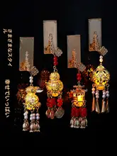 懐古風 新中式 透かしデザイン光る宮灯型 冷蔵庫マグネット【ウサギ型・ひょうたんデザイン】