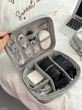 コンパクトで便利！モバイル用充電器収納ポーチ【多機能・便利な分区デザイン・旅行用】