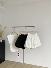 シンプル無地のウエストゴムショートパンツ【女性用・ハイウエスト・ワイドレッグ】（セットアップ対応）