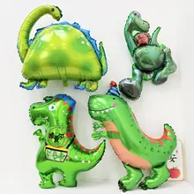 恐竜テーマのバースデー装飾バルーン【立体ティラノサウルス・長 neck ブラキオサウルス・パームツリー】