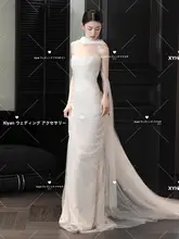 花嫁用 ウェディンググッズ 襟レーススカーフ【エレガントなロングデザイン】