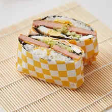 レトロチェックのハンバーガー包装紙【油を防ぐ・ベーキング用】